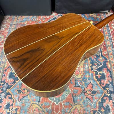 1974 K. Yairi YW-500P Dreadnought Solid Spruce 3 Piece Rosewood Back image 4