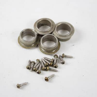 1966 Vintage Fender Jazz Bass LOLLIPOP Chrome Tuners with Bushings & Screws CLEAN 1960's Precision Telecaster image 7