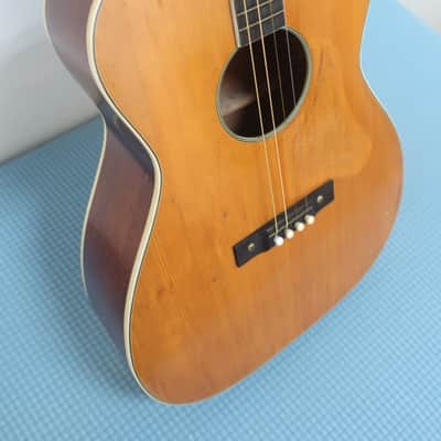 Vintage 1960s Harmony Stella 4 String Acoustic Tenor Guitar Clean Works Great Sunburst Clean! image 3
