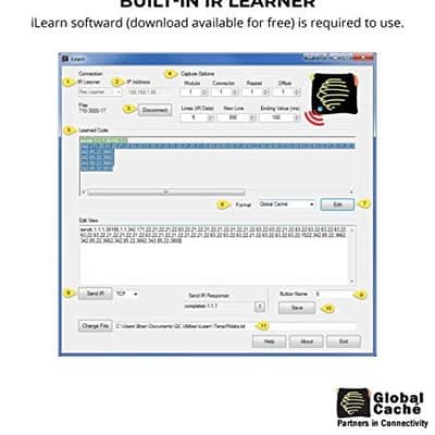 Global Caché WF2IR iTach WiFi to IR Module - Connects Infrared Controlled Devices to a Wi-Fi Network image 11