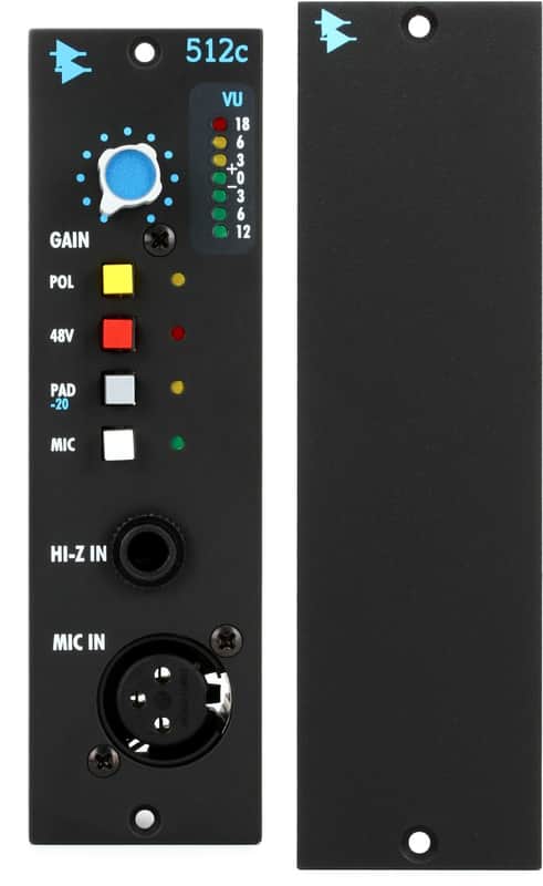 API 512c 500 Series Microphone Preamp Bundle with API 5B1-A 500-Series Blank Panel image 1