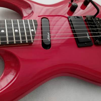 Aria Pro II AQ-65 Aquanote - Arch Top - See-Thru-Red - 1989 JAPAN VINTAGE image 7