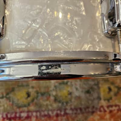 Slingerland Hollywood Ace 14x5.5" 3-ply Snare Drum - White Marine Pearl 1960s image 9