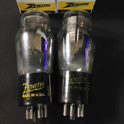 MATCHED PAIR Zenith (Sylvania) 5Y4G Rectifier Radio Amp VACUUM TUBES E.8094 image 1