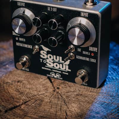 General Vintage Tone Soul to Soul Dual Legendary SRV Preamps pedal Fx By GVT Analog audio  Silver bl image 6