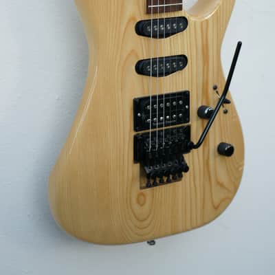 ESP Mirage Deluxe Electric Guitar Natural Grain Floyd Seymour Duncan image 4