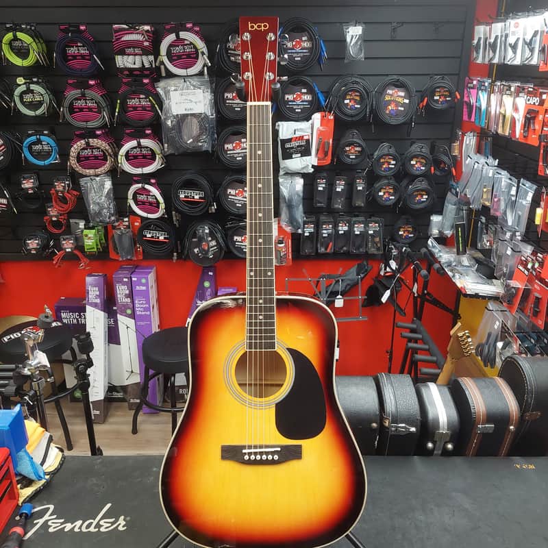 BCP 6-String Acoustic Guitar - Sunburst w/ Gig Bag (USED) | Reverb