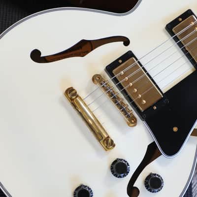 2017 Gibson Custom Alex Lifeson Limited Edition ES-Les Paul Custom #57 of 200 Semi-Hollow Electric Guitar Classic White + COA OHSC image 5