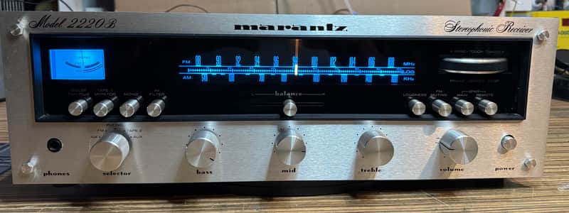 Marantz 2220B Vintage Stereo Receiver Serviced LED Upgrade Tested Clean image 1