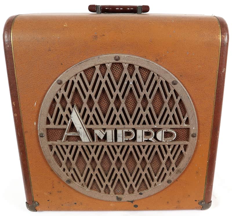 Vintage 1945 Ampro Speaker Cabinet with Jensen P12 12" Speaker image 1