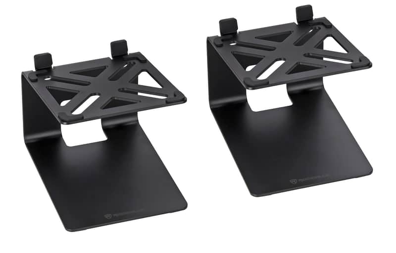 Pair Rockville SR4 Speaker Riser Stands For 4" Desktop Speakers or Monitors image 1