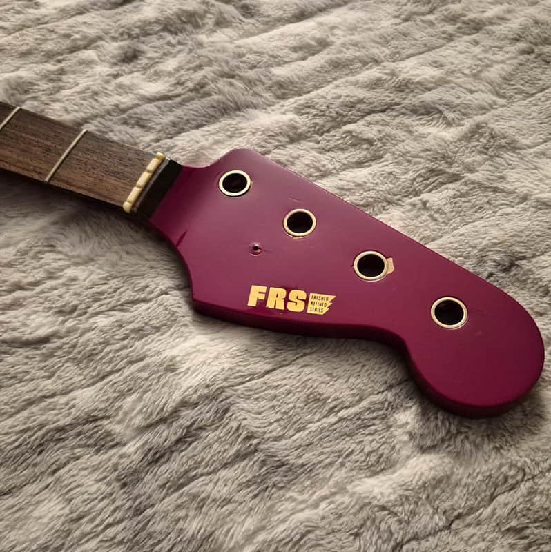 Vintage Fresher Refined Series FRS MIJ Bass Neck - 80s - Candy Apple Red - 20 Frets - Rosewood & Maple - Precision / Jazz Bass Neck - Japan image 1