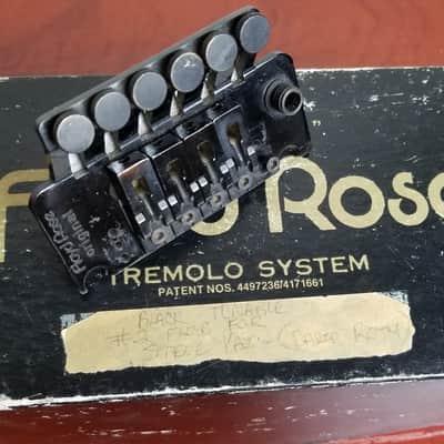 Left Handed Floyd Rose Original Tremolo System Bridge  Lefty 1983 Black-Steve Vai Owned-Vintage image 1