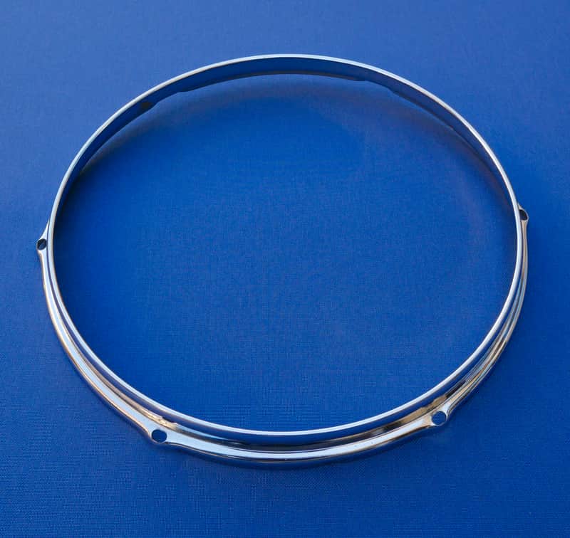 Slingerland Chrome Over Steel 12" Hoop 6 Holes Niles Vintage image 1