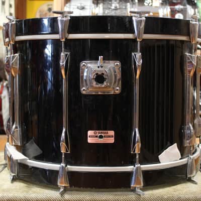 1980s Yamaha Recording Custom Outfit in Solid Black 14x22 8x10 8x12 9x13 10x14 12x15 image 3