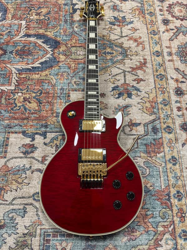 Epiphone Alex Lifeson Signature Les Paul Custom Axcess Ruby image 1