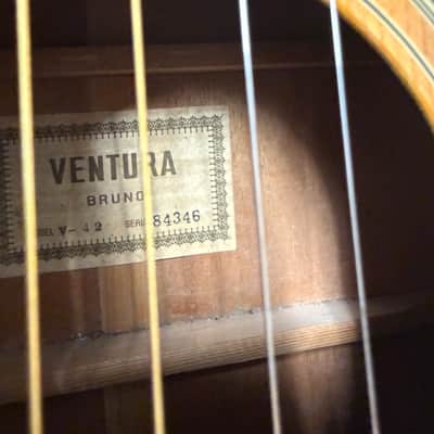Ventura Bruno V-42 mid-1970's Natural Finish image 2