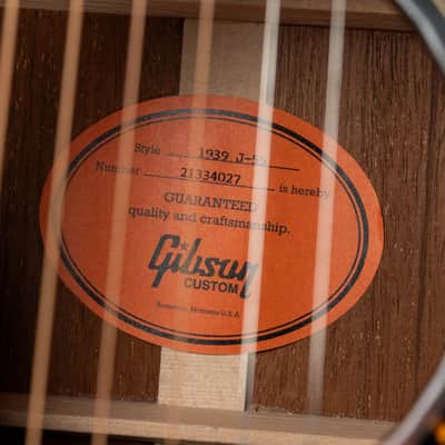 2024 Gibson Custom 1934 Jumbo J-55 Acoustic Guitar VOS w/OHSC image 21
