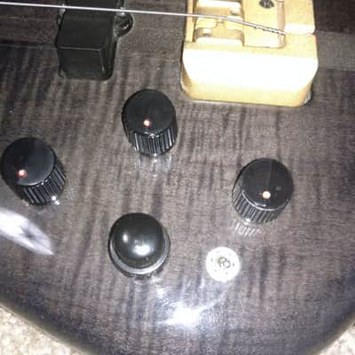 Left Handed Spector NS4CRFM Early-mid 90s Transparent Black image 3