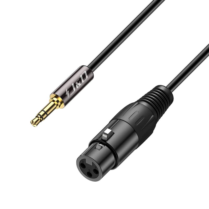 2025 J&D Xlr To 3.5Mm Microphone Cable, Pvc Shelled Xlr Fe...