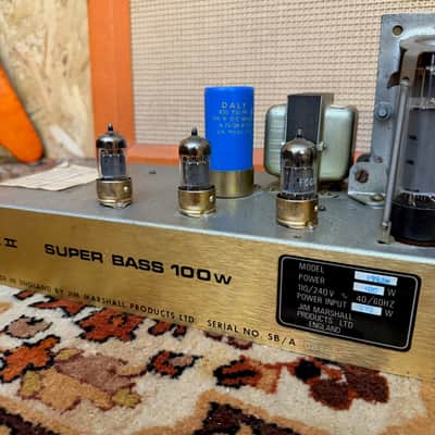 Vintage 1979 Marshall JMP Super Bass 100w MKII Amplifier Head Chassis *1970s* image 14