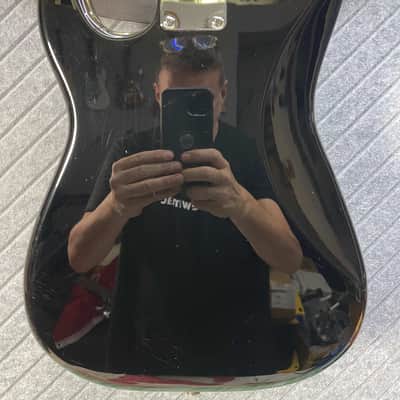 Squier Stratocaster Mini Piano Black KILLER FLAME MAPLE NECK! In-USA Setup and Fret Polish image 10