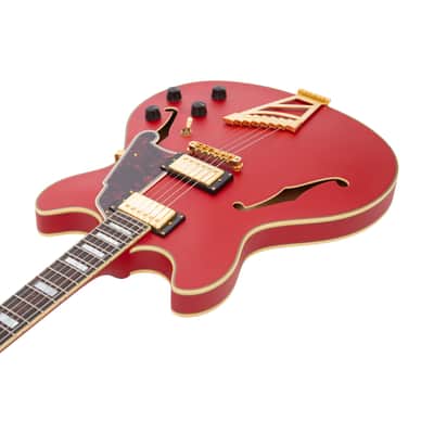 2017 D'Angelico Deluxe DC Semi-Hollow Electric Guitar w/Stairstep Tailpiece, W170XXXX image 2