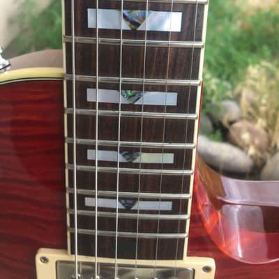 Larrivee RS-4 Electric Guitar 2009 ohsc master grade flamed maple top Cherry Sunburst image 7