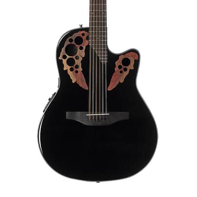Ovation CE4412-5 Celebrity Elite 12-String Electro-Acoustic Guitar, Black image 2