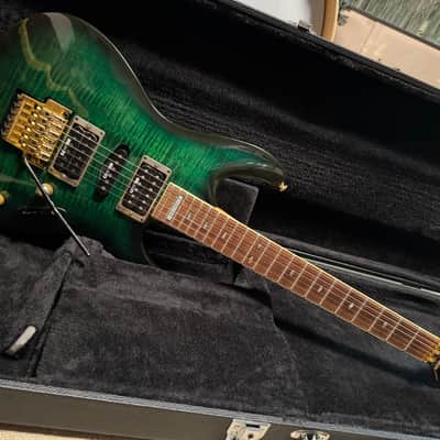 1993 Vintage Ibanez S540FM Royal Green Sunburst MIJ image 18