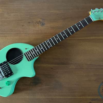 Fernandes ZO-3, Surf Green, 2000s Nomad Travel Guitar, w/Onboard