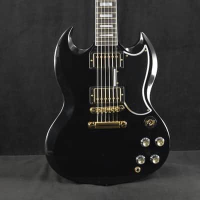 Gibson Custom Shop SG Custom 2-Pickup w/ Ebony Fingerboard Gloss Ebony image 1