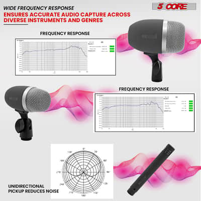 5 Core Conga Mic Snare Tom Microphone Drum Kit Condenser XLR Instrument Mics image 4