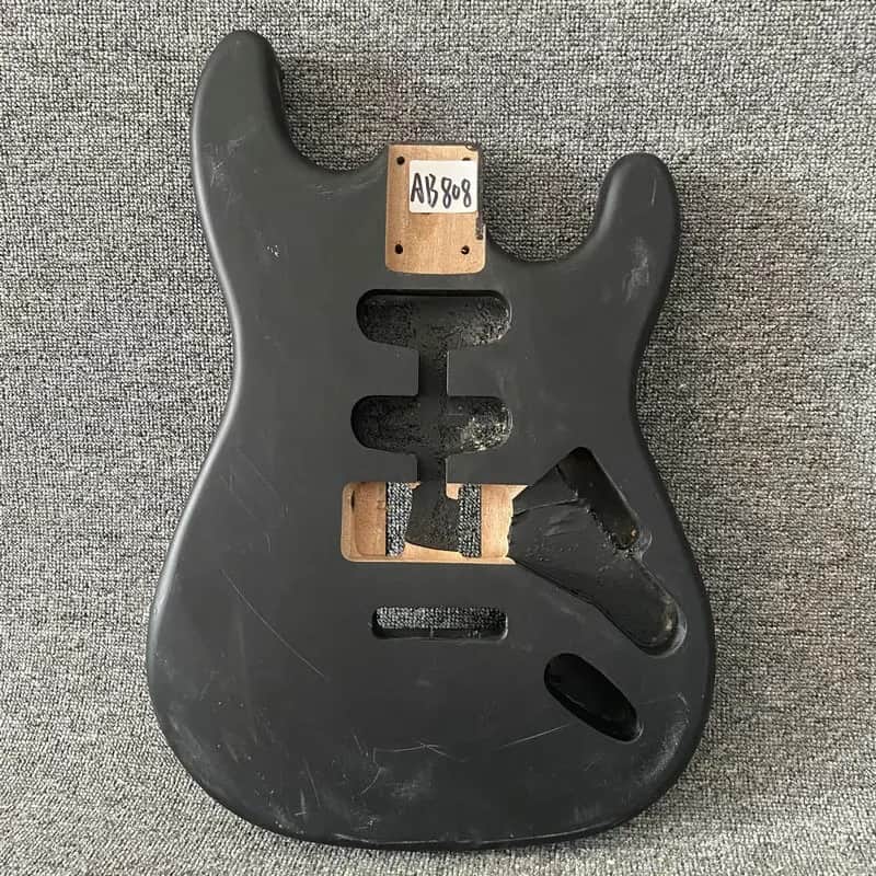 HSS Black DIY Project Basswood Guitar Body image 1