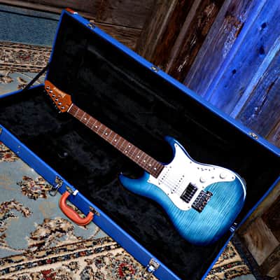 Immagine Ibanez AZ22S1F-TXB Standard - Transparent Turquoise Burst w/ Hard Case - 2