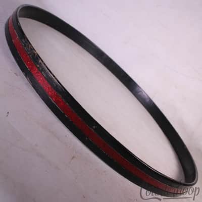 *Rogers 24"Red Glass Glitter Sparkle Inlay Bass Drum Wood Hoop/Rim Holiday 60s* image 4