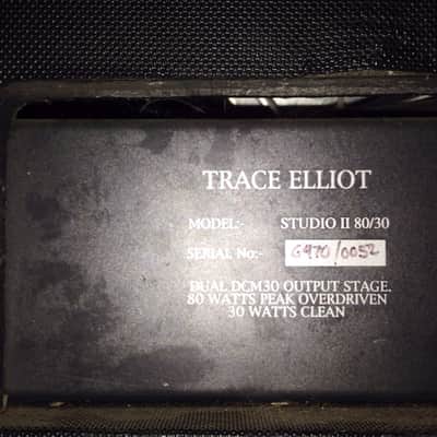 Trace Elliot Tvt9 studio II 80/30 guitar amp 8 preamp tubes rare amp image 6