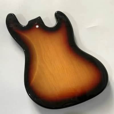 Tobacco Burst 4 String Lefty Jazz Bass Style Body image 5