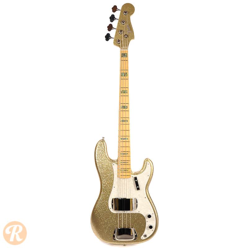 Fender Adam Clayton Signature Precision Bass Gold Sparkle 2011 image 3
