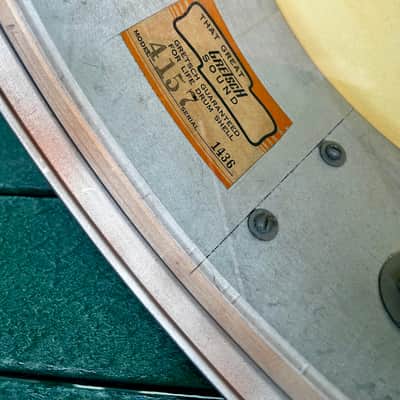 Gretsch 5”x 14” Snare Drum 4157 Repurposed 1960s - Blue Sparkle Wrap image 12