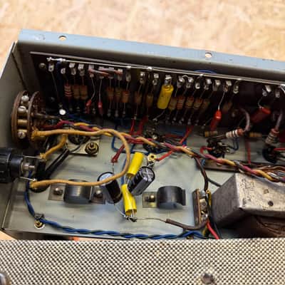 Immagine Vintage 1950s RSA / Selmer TV10 'Deck Chair Fabric' 1x10 Valve Amplifier Combo - 24