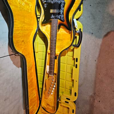 Teisco  tulip  guitar, sunburst Circa 1970's image 1