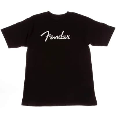 Fender T-Shirt - Spaghetti Logo / Black - LARGE image 2