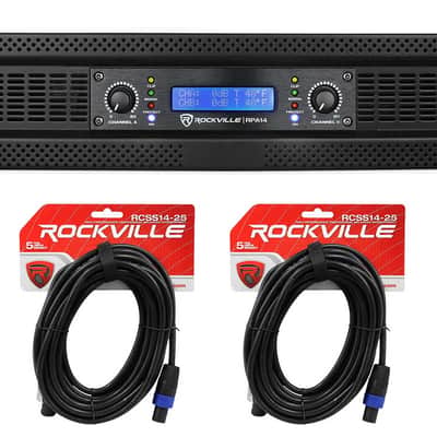 Rockville RPA14 7000w Peak 2000w RMS 2 Channel Power Amplifier Pro/DJ Amp+Cables image 1
