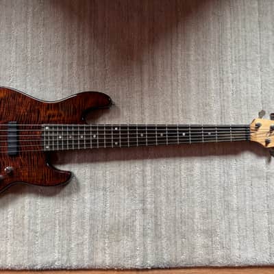 Curbow Custom 6 String Jazz Bass 2005 - Flame Maple image 3