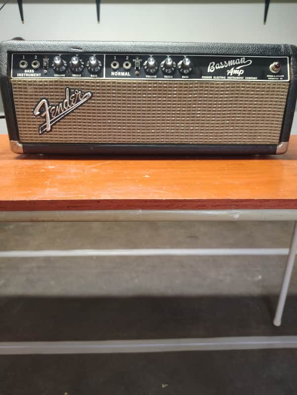 Fender Bassman 2-Channel 50-Watt Guitar Amp Head 1964 - 1967 - Black Panel image 1