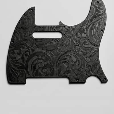 Fender Custom Telecaster Pickguard Paisley / Floral Embossed Black 2026 - Black image 2