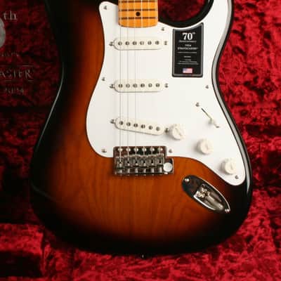 Fender 70th Anniversary American Vintage II 1954 Stratocaster Maple Fingerboard 2-Color Sunburst V704218 image 1
