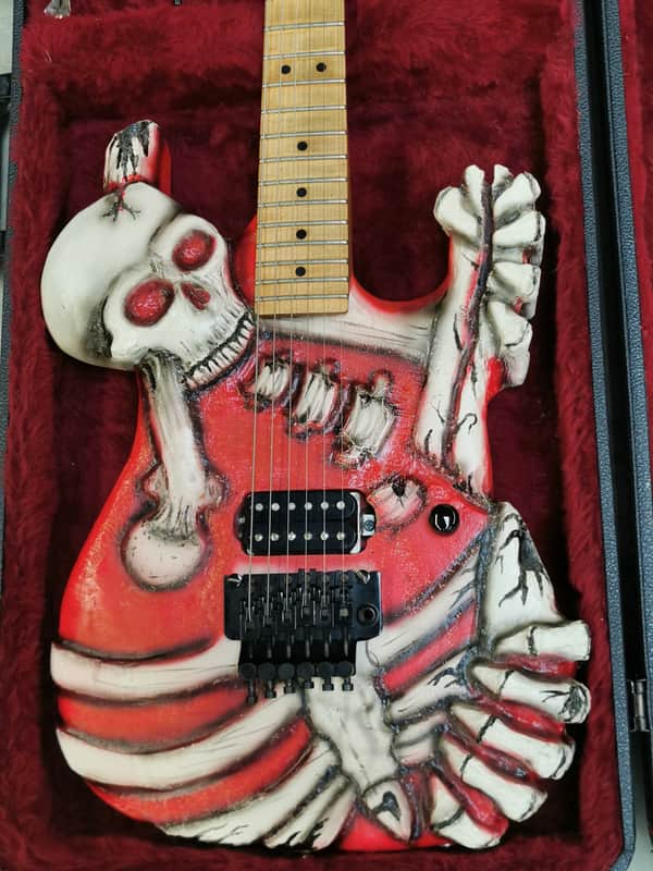 J. Frog Skull & Bones George Lynch Prototype #1 from 1985 Blood Bones image 1