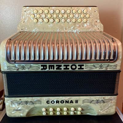 Hohner Corona II Classic Diatonic Accordion (G/C/F) 2010s - Black image 2